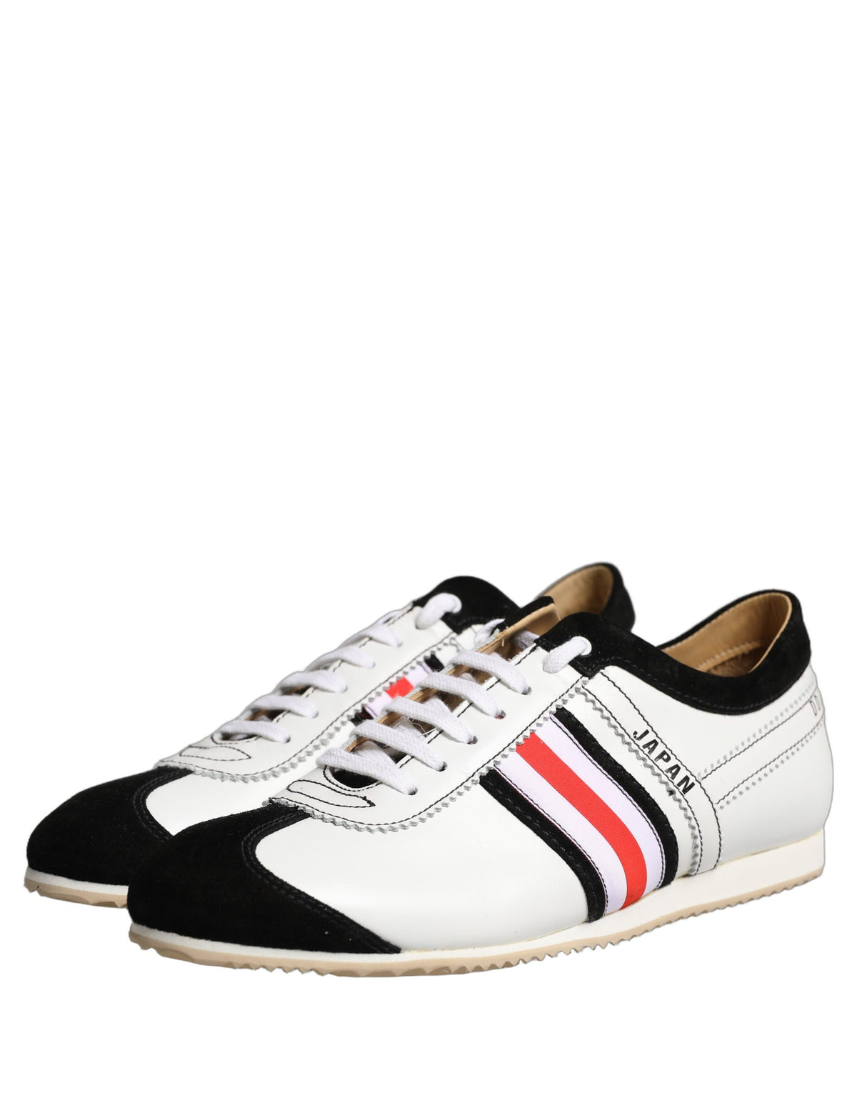 Dolce & Gabbana Japan Low Top Sneakers - Exquisite White Leather