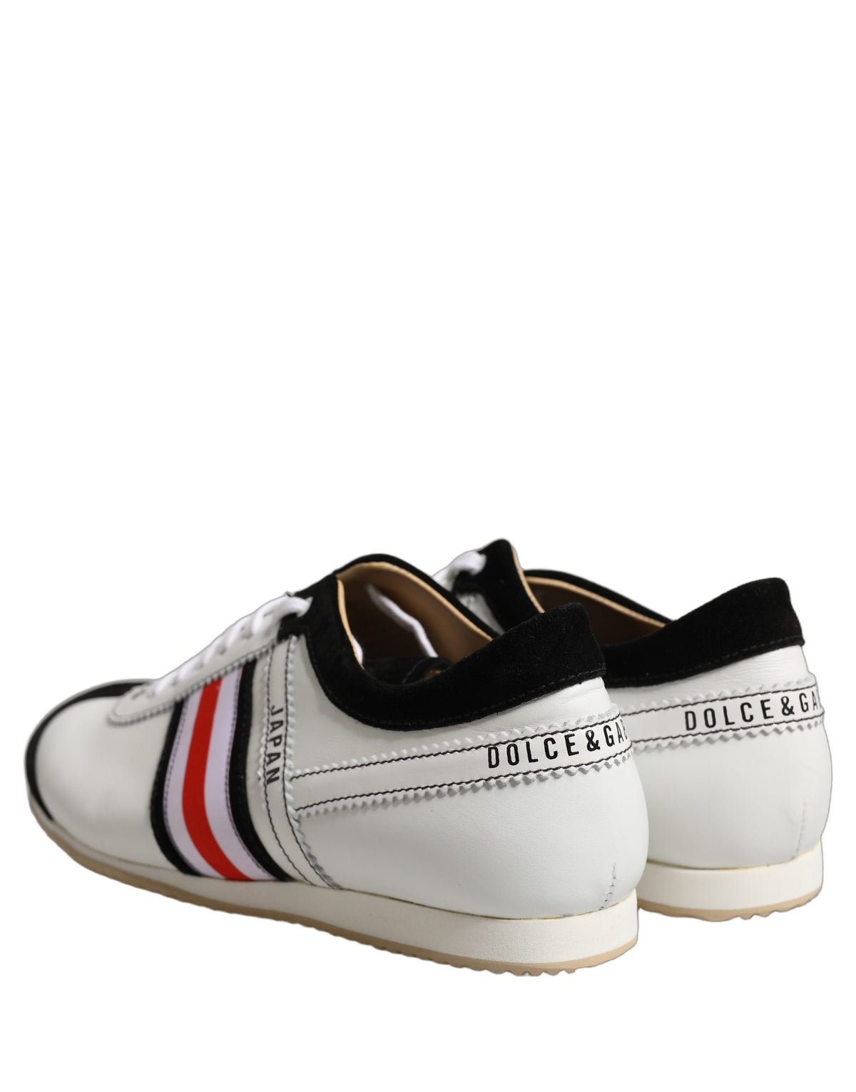 Dolce & Gabbana White Leather Japan Low Top Sneakers - Luxury Redefined