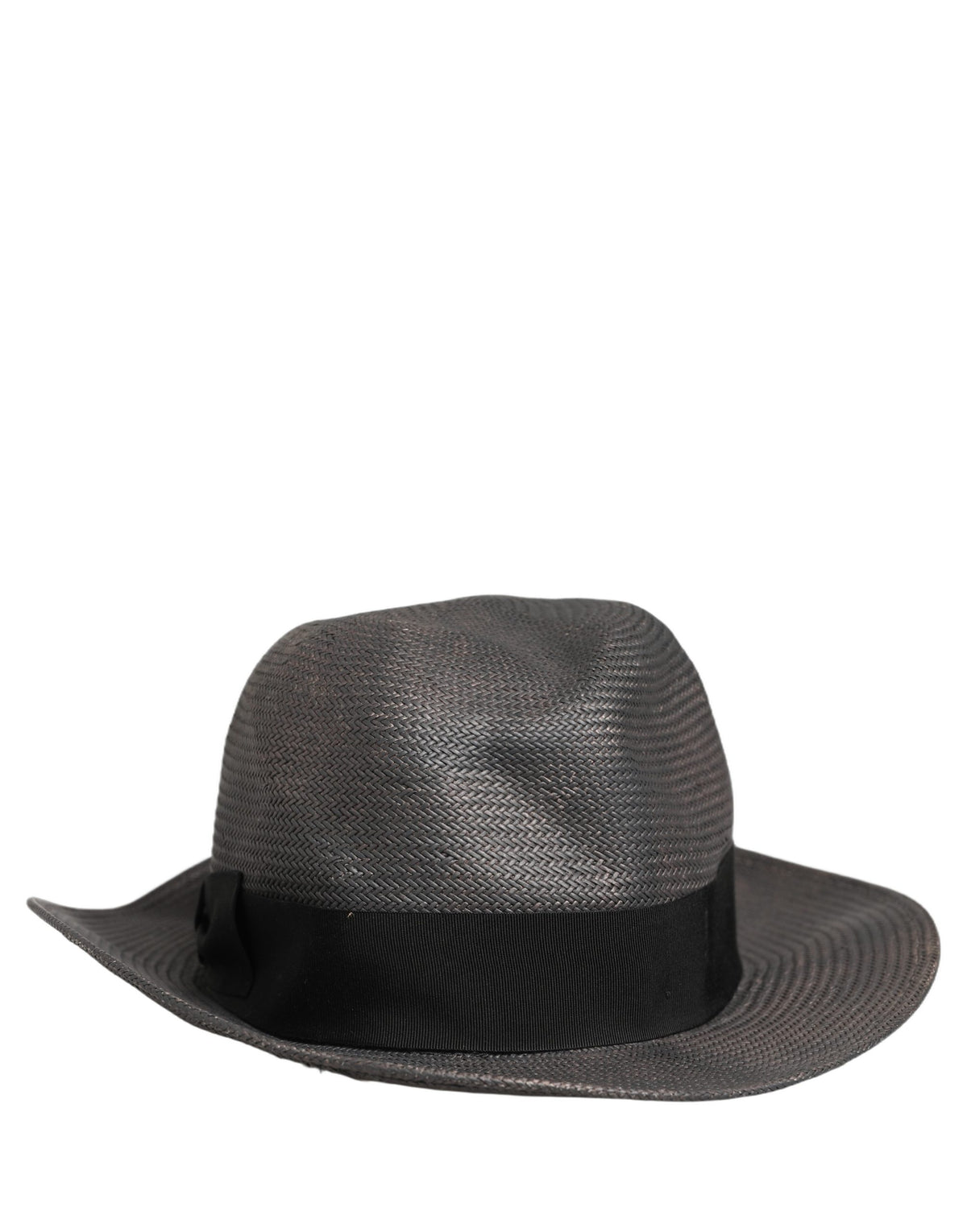 Dolce & Gabbana Gray Woven Fedora Hat - Timeless Luxury Accessory