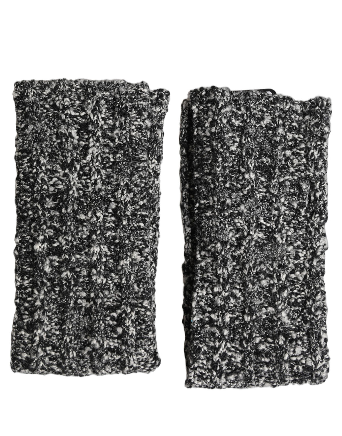 Dolce & Gabbana Black Wool Blend Knitted Arm Warmers - Luxury