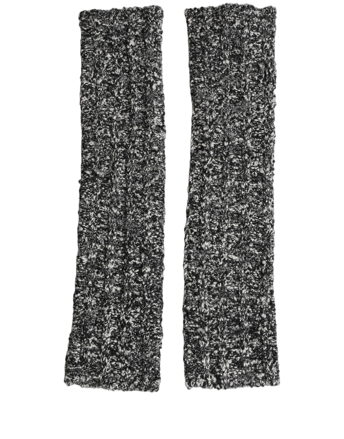 Dolce & Gabbana Black Wool Blend Knitted Arm Warmers