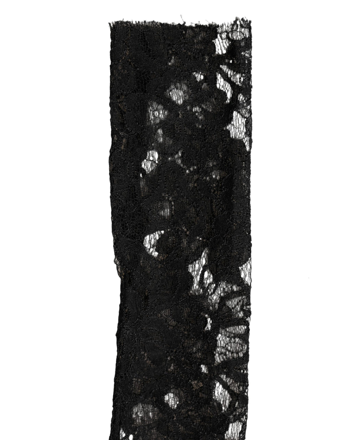 Dolce & Gabbana Black Floral Lace Arm Sleeves - Exquisite Luxury