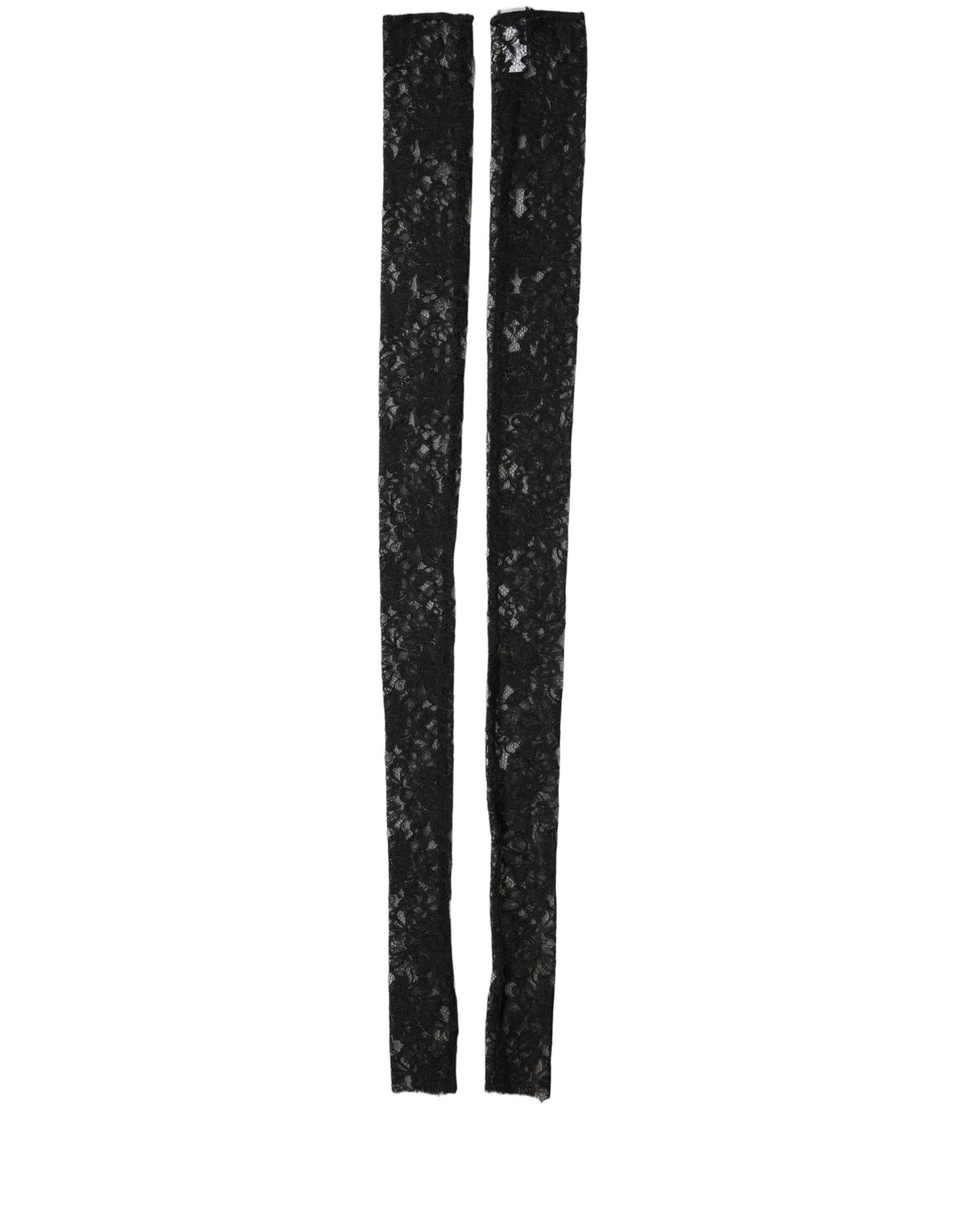 Dolce & Gabbana Black Floral Lace Arm Sleeves - Exquisite Luxury