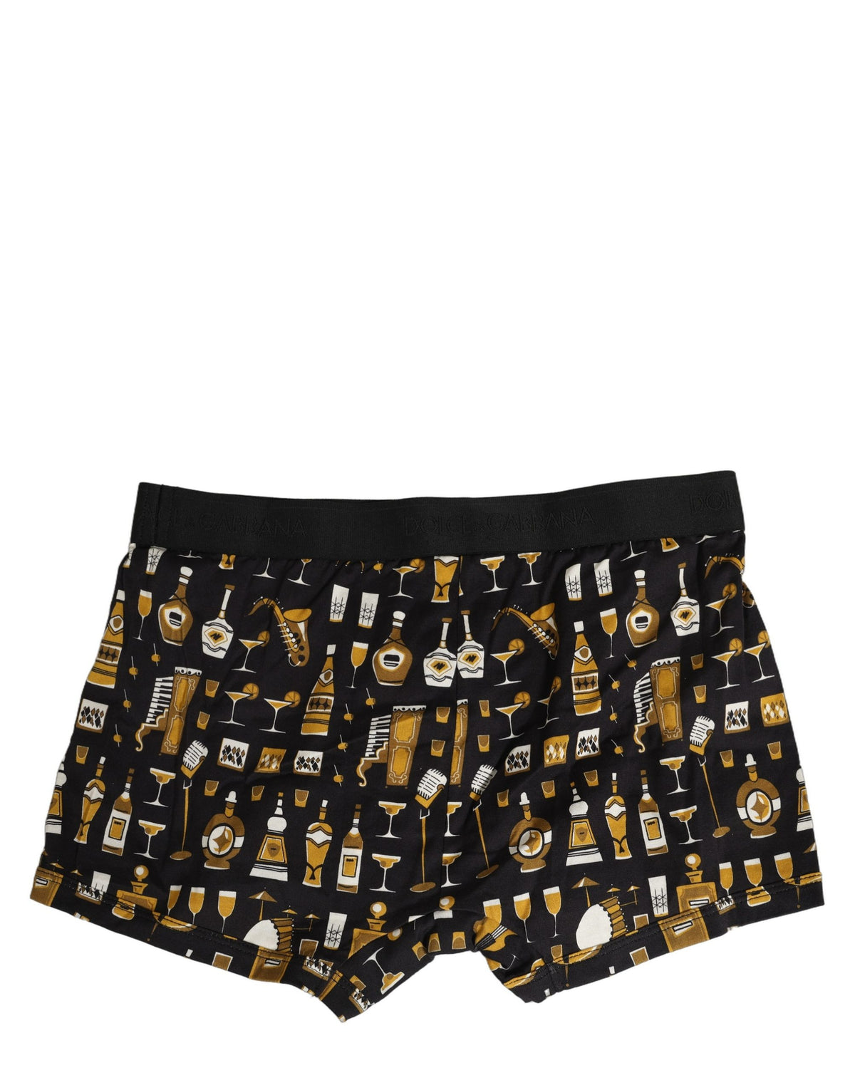 Dolce & Gabbana Black Cocktail Print Boxer Shorts - Luxury Comfort
