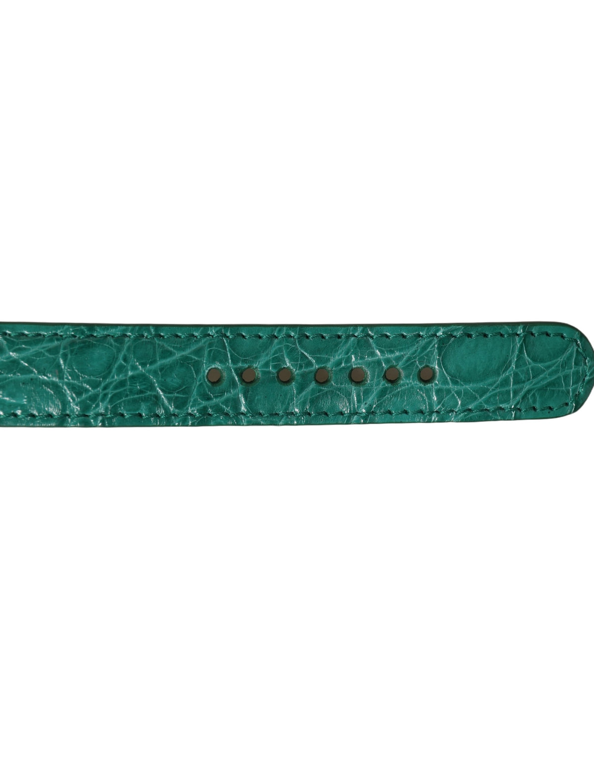 Dolce & Gabbana Green Embossed Leather Bracelet - Timeless Luxury