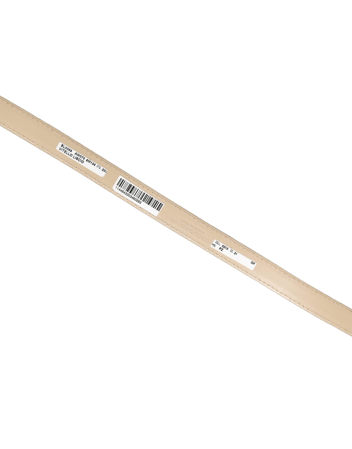 Dolce & Gabbana Beige Leather Gold Buckle Bracelet - Luxury Accessory