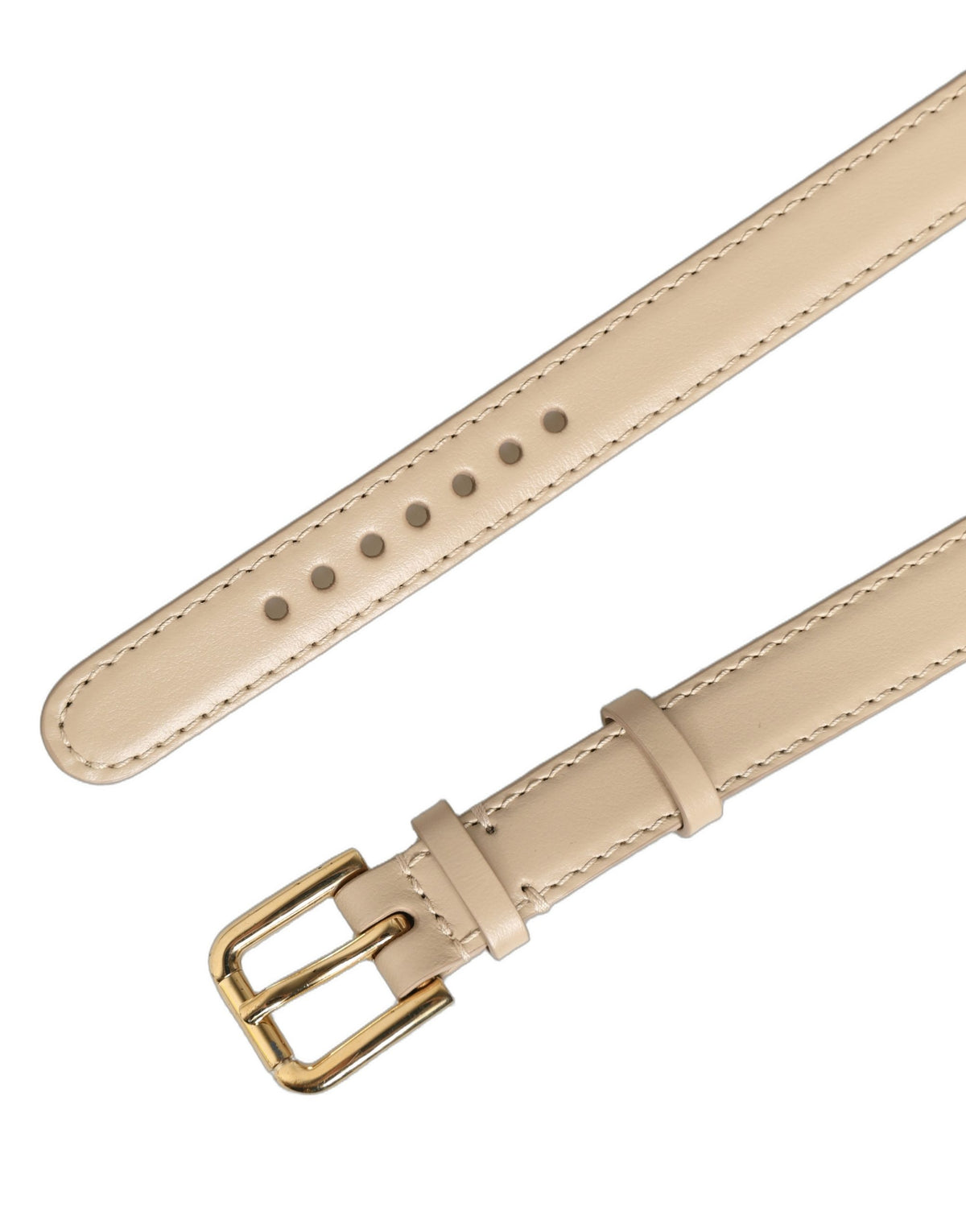 Dolce & Gabbana Beige Embossed Leather Bracelet for Timeless Elegance