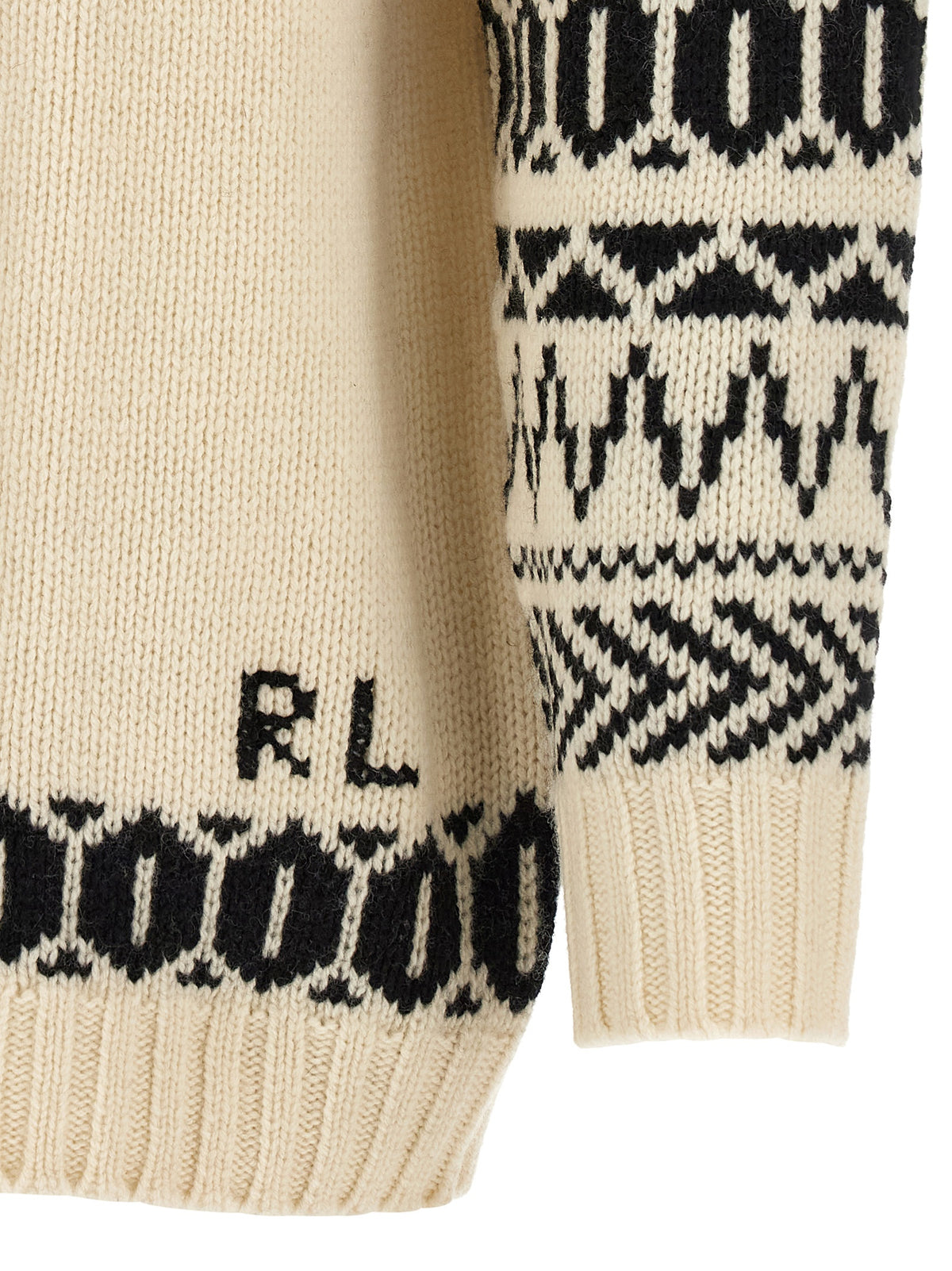 Indulge in the luxurious Polo Ralph Lauren Bicolor Wool Cardigan, a perfect blend of wool and cashmere, embodying sophisticated style and playful elegance for discerning tastes.