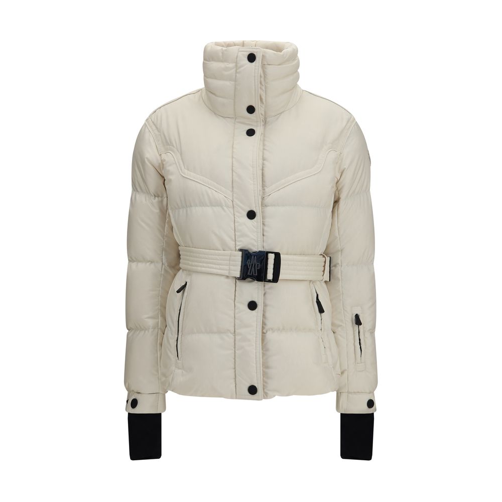 Indulge in the Moncler Grenoble Karshi Insulated Ski Jacket, a blend of technical elegance and feminine allure, crafted from luxurious polyester and down for unrivaled warmth and style.
