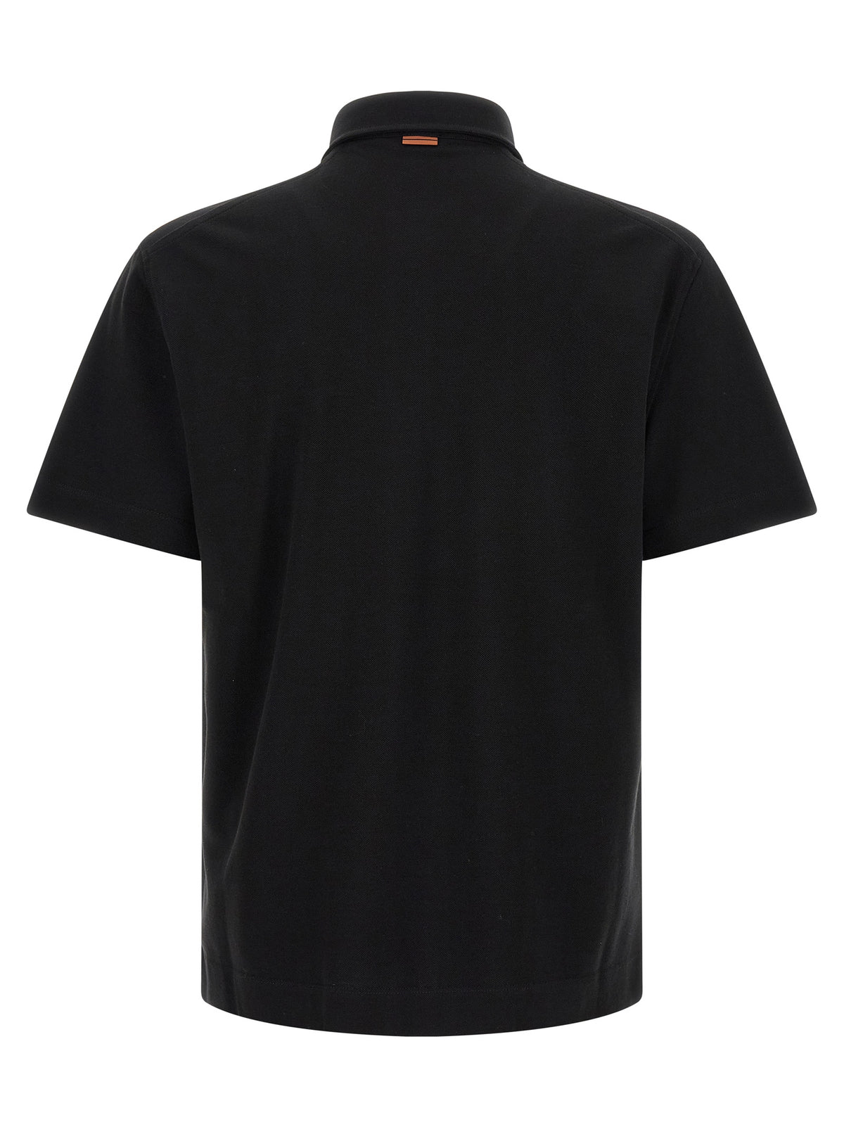 Discover the ZEGNA Black Cotton Polo Shirt, a masterpiece of modern elegance crafted from pure cotton, embodying sophistication and timeless style for discerning wardrobes.
