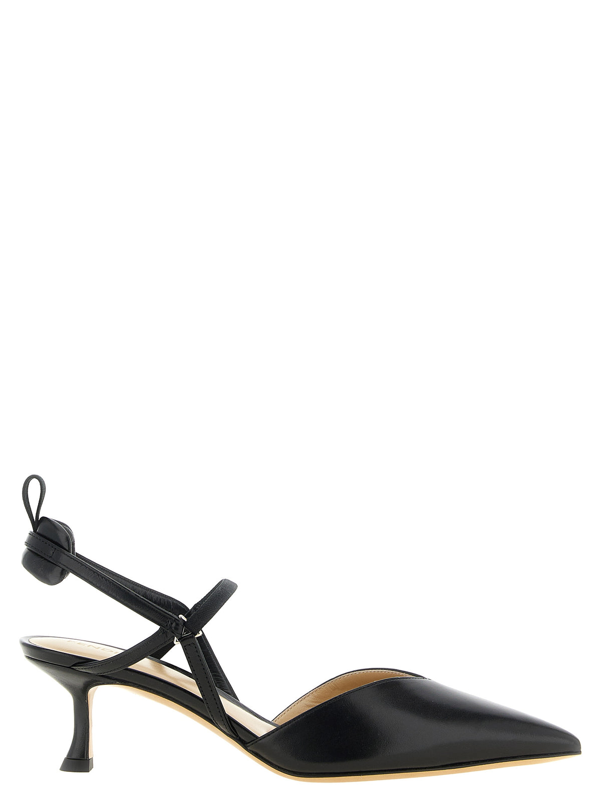 Elevate your elegance with Fendi's Colibrì slingback pumps, crafted from sumptuous black calfskin, where bold design meets exquisite comfort for the modern connoisseur.