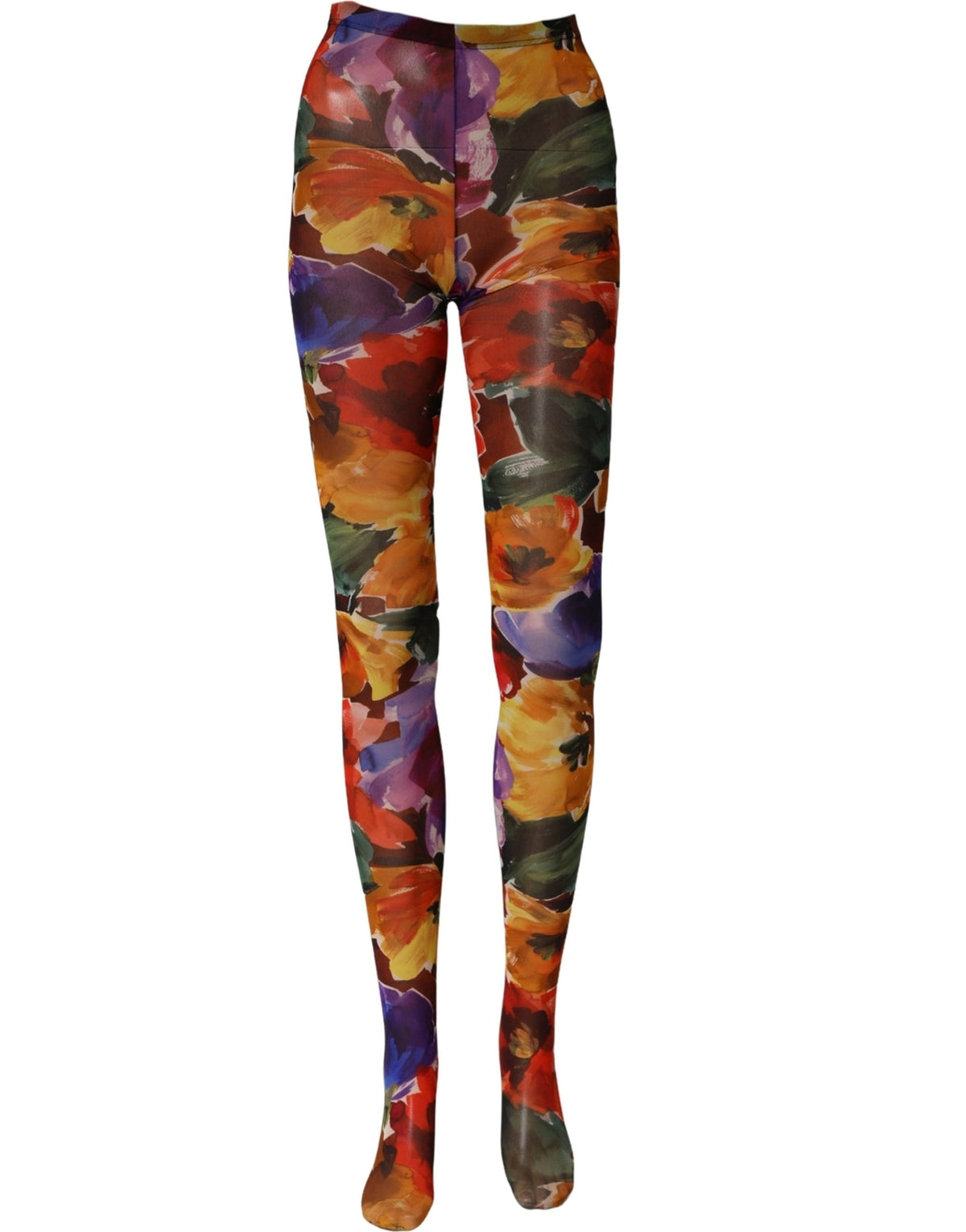 Dolce & Gabbana Multicolor Floral Tights - Exquisite Luxury Hosiery
