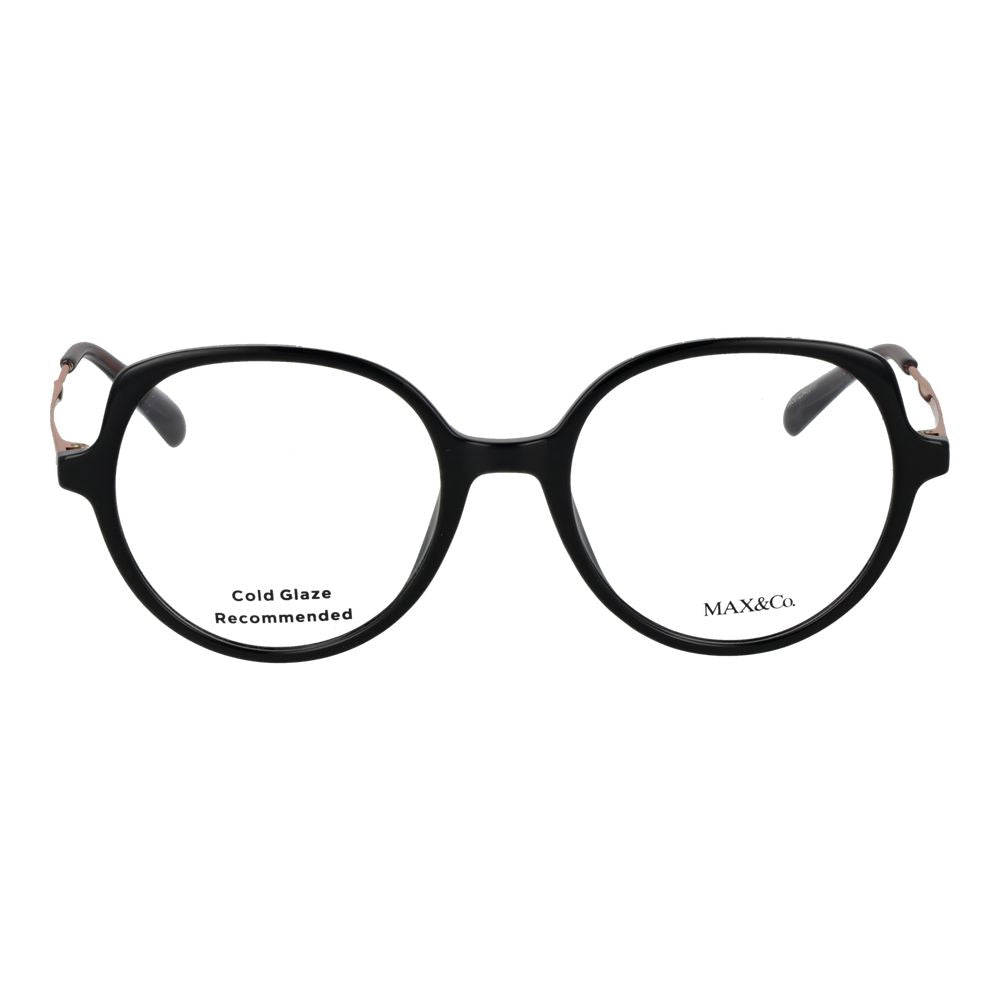 Discover the Max & Co Black Plastic Glasses, an embodiment of elegance and sophistication, designed for those who appreciate exquisite craftsmanship and timeless style.