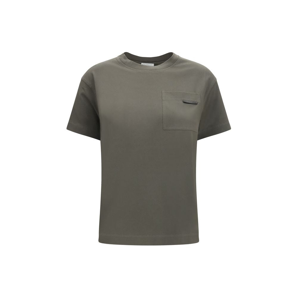 Indulge in the refined elegance of the Brunello Cucinelli Bicolor Cotton T-Shirt, crafted from pure cotton for a luxurious feel that enhances your sophisticated style.