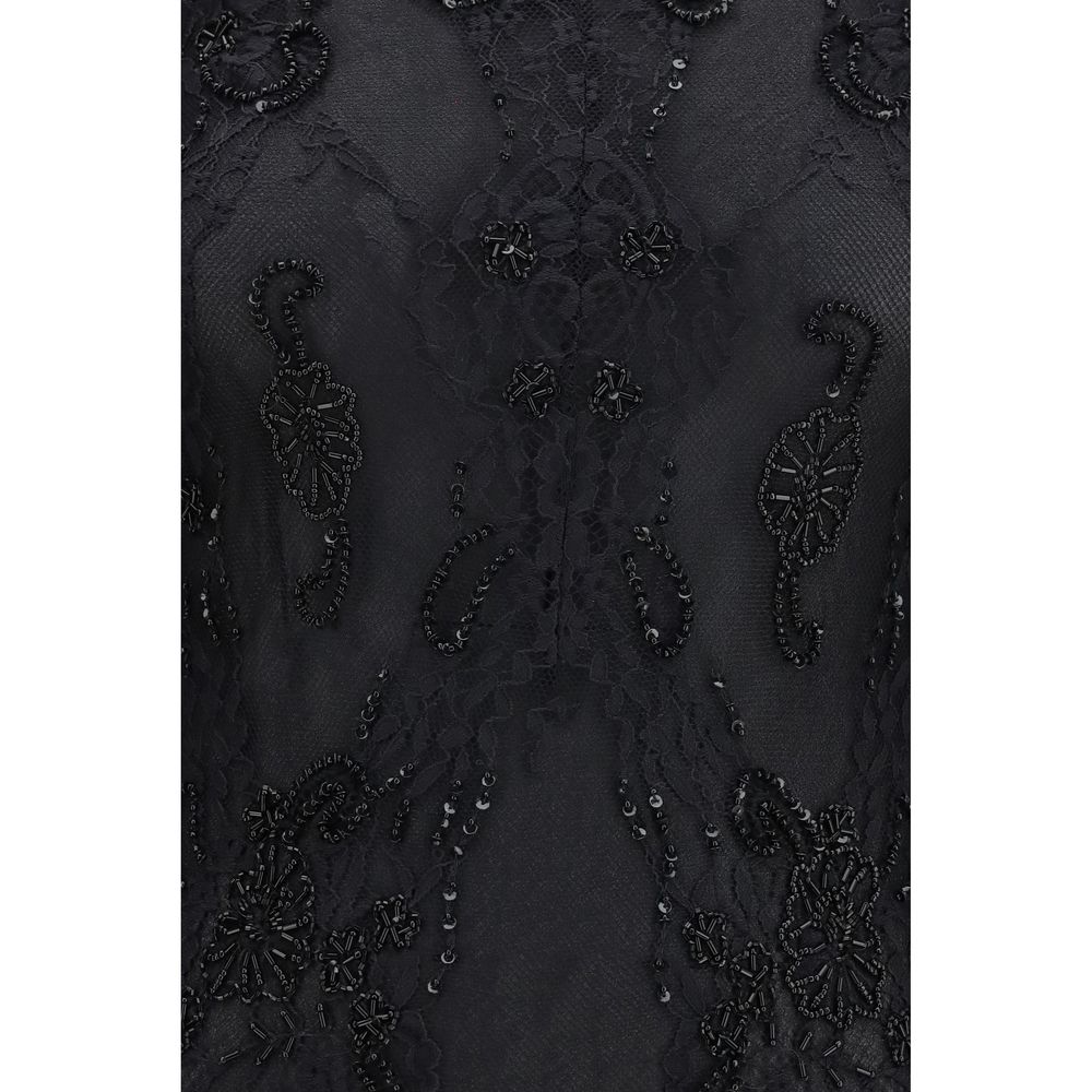 Blumarine Black Polyamide Cocktail Dress – Exquisite Luxury Elegance