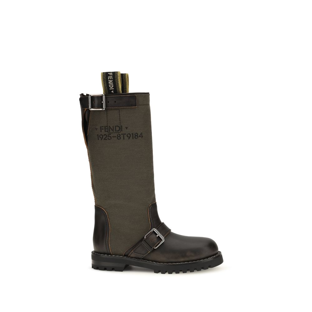 Fendi Bicolor Cotton Boots - Exquisite Luxury Footwear