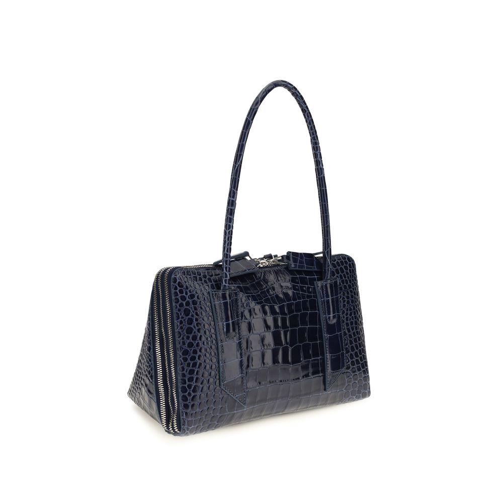 The Attico Blue Calf Leather Bos Taurus Shoulder Bag - Luxury Redefined
