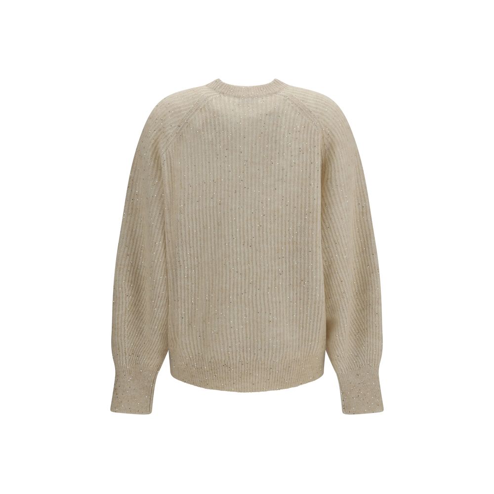Brunello Cucinelli Beige Mohair Sweatshirt - Luxurious Elegance