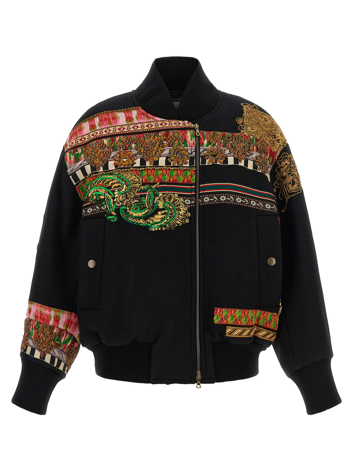 Dries Van Noten Multicolor Wool Bomber Jacket - Timeless Luxury