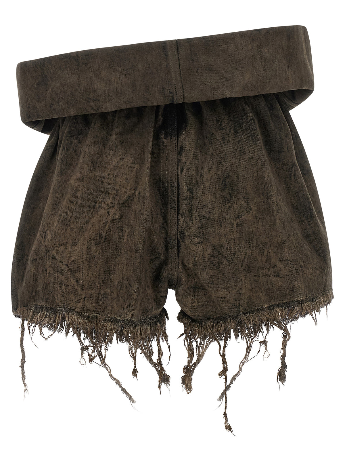 Elevate your style with Rick Owens Gray Cotton Bermuda Shorts, crafted from premium Japanese denim, embodying avant-garde luxury and effortless sophistication.
