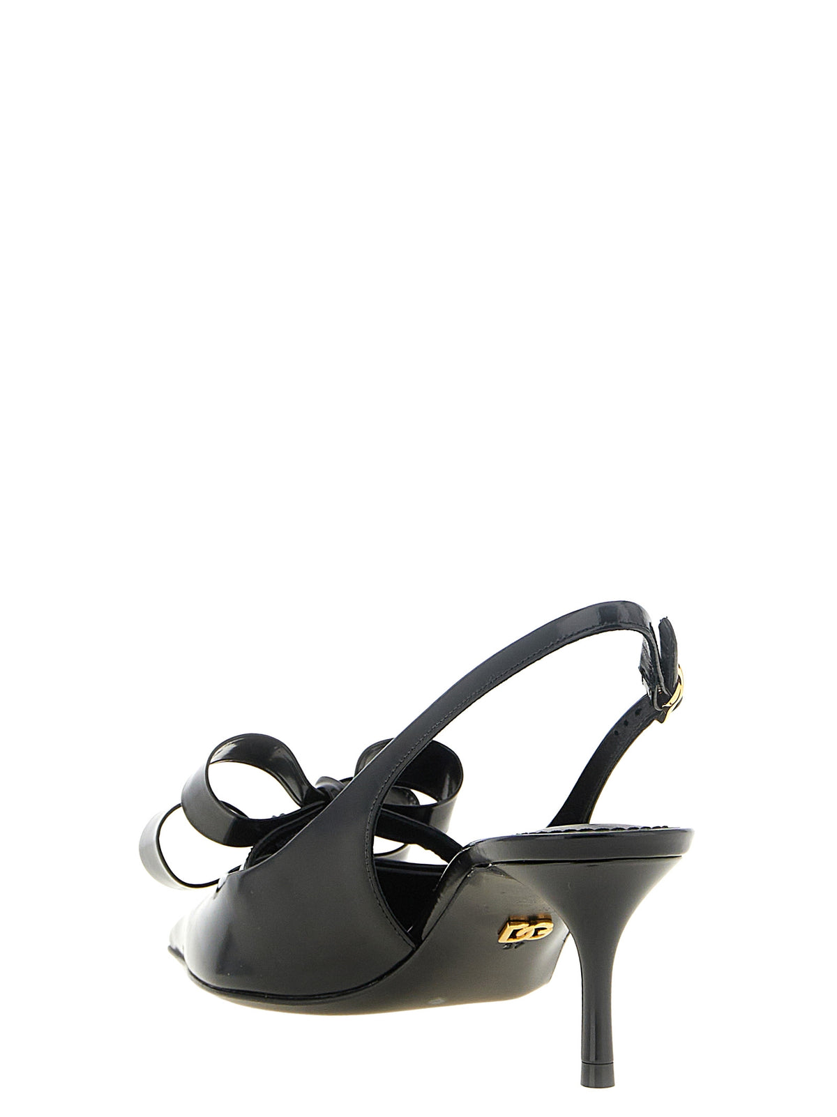 Dolce & Gabbana Black Calfskin Mid Heel Pumps - Timeless Elegance