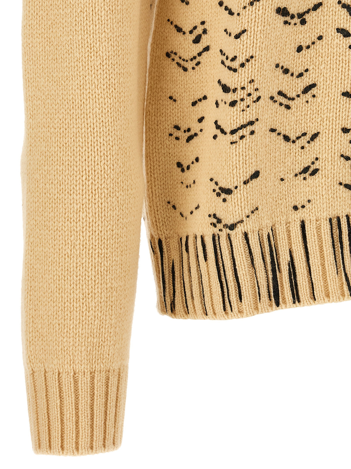 Maison Margiela Beige Virgin Wool Cardigan - Timeless Luxury Elegance