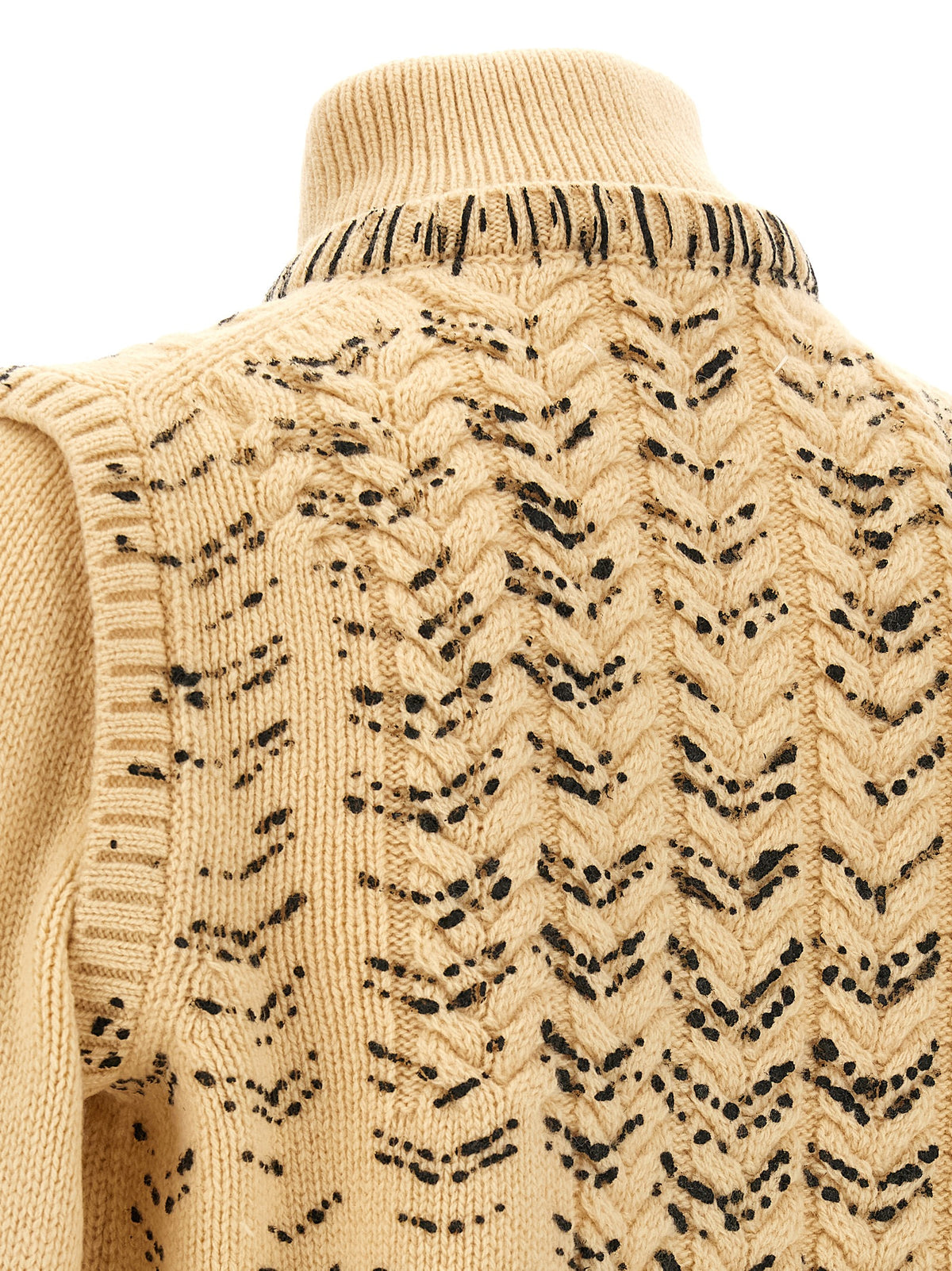 Maison Margiela Beige Virgin Wool Cardigan - Timeless Luxury Craftsmanship