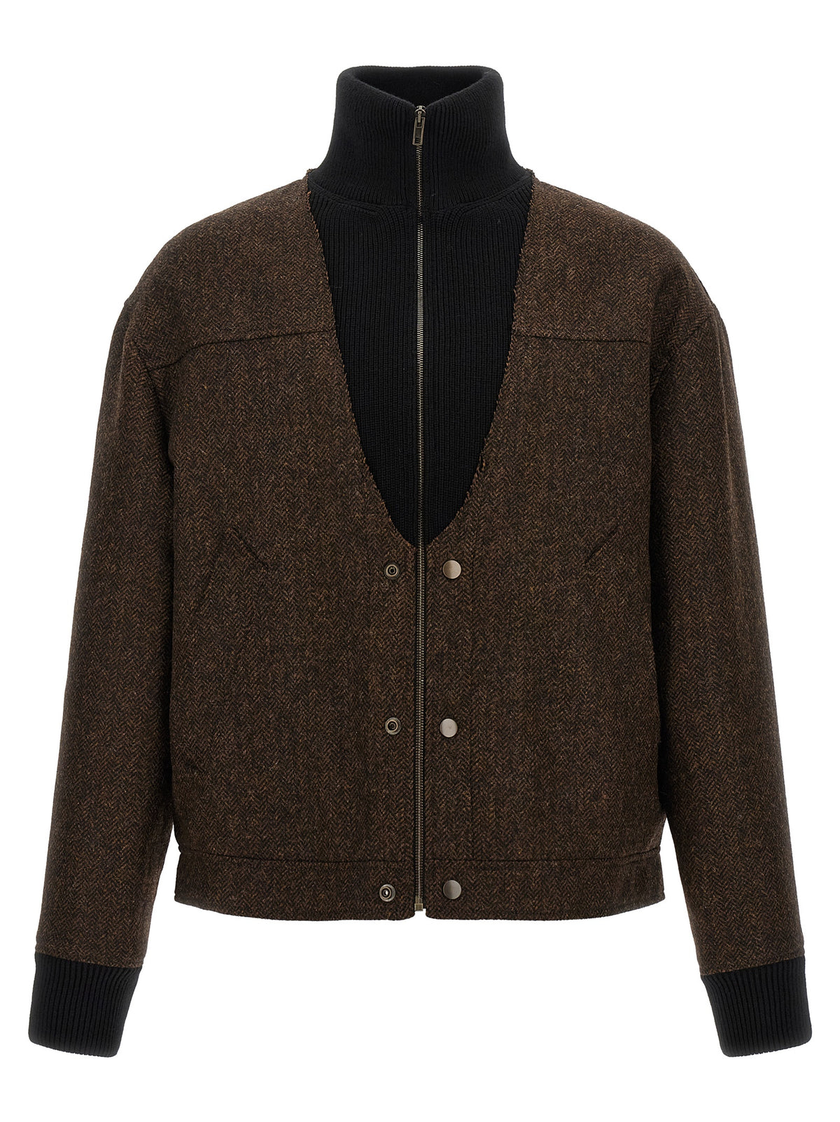Maison Margiela Brown Wool Bomber Jacket - Timeless Luxury Style