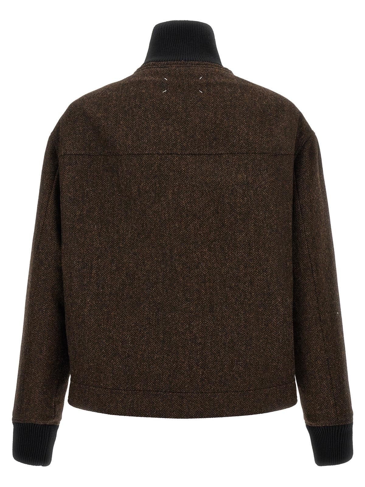 Maison Margiela Brown Wool Bomber Jacket - Timeless Luxury