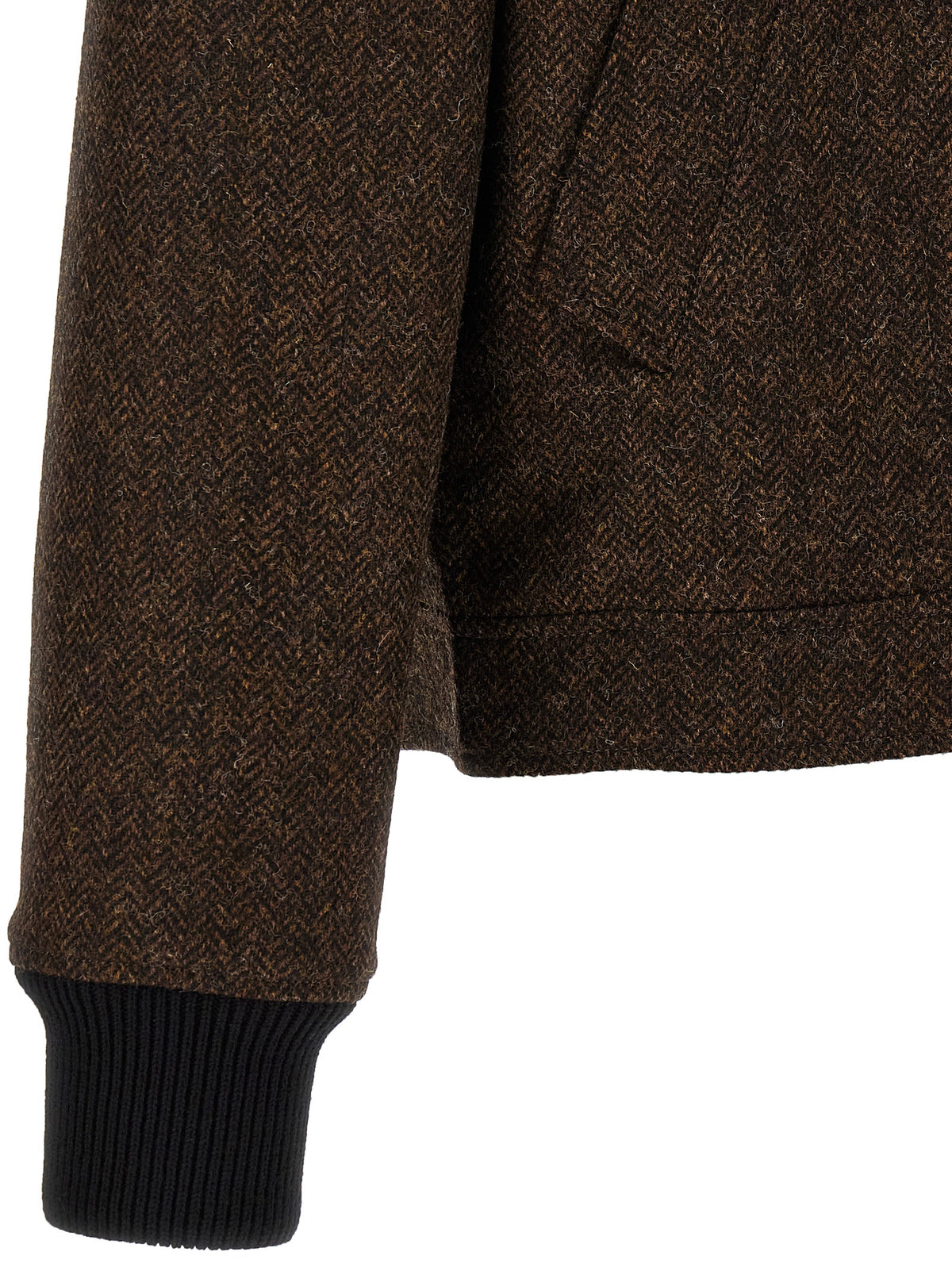 Maison Margiela Brown Wool Bomber Jacket - Timeless Luxury