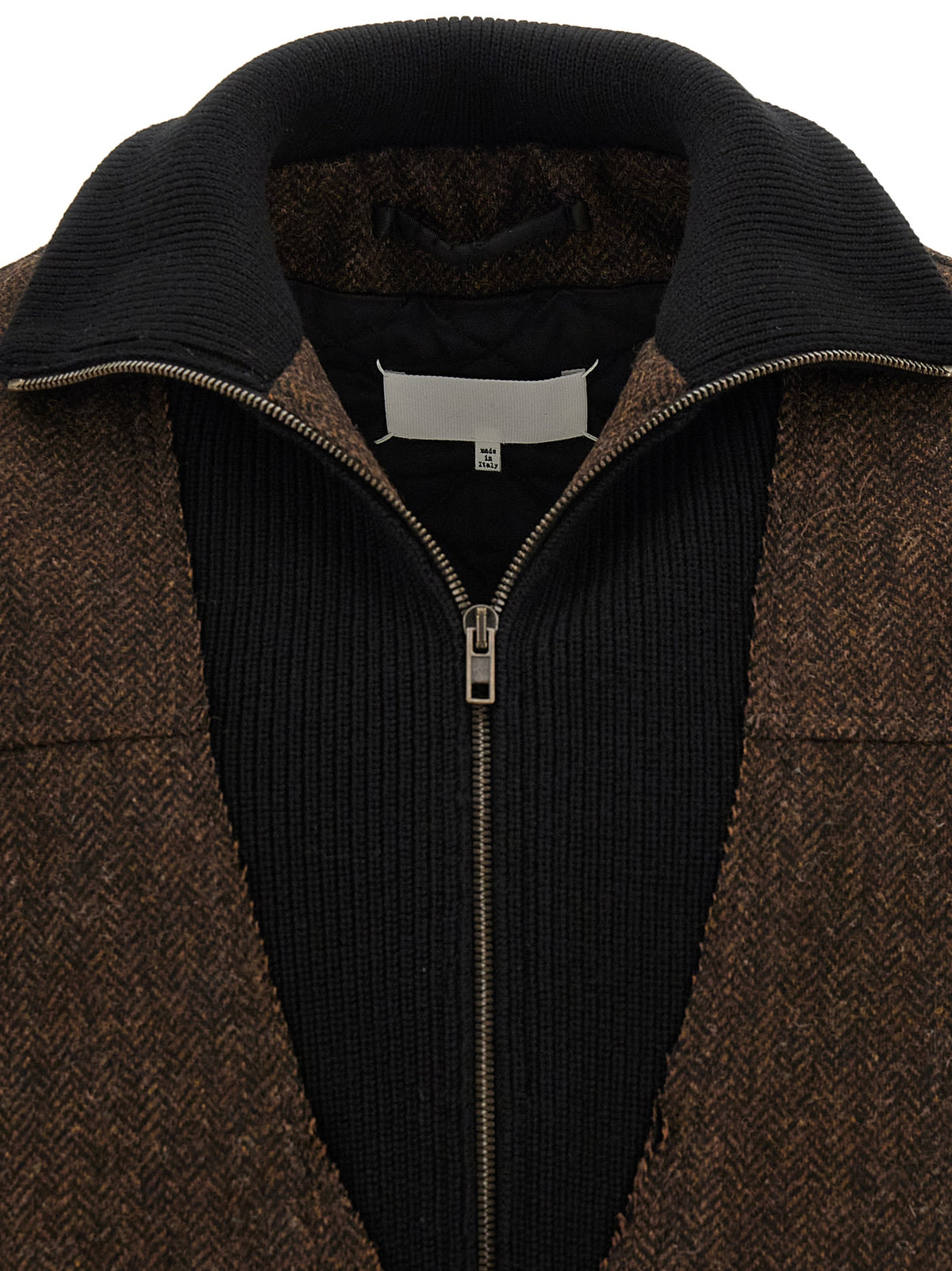 Maison Margiela Brown Wool Bomber Jacket - Timeless Luxury