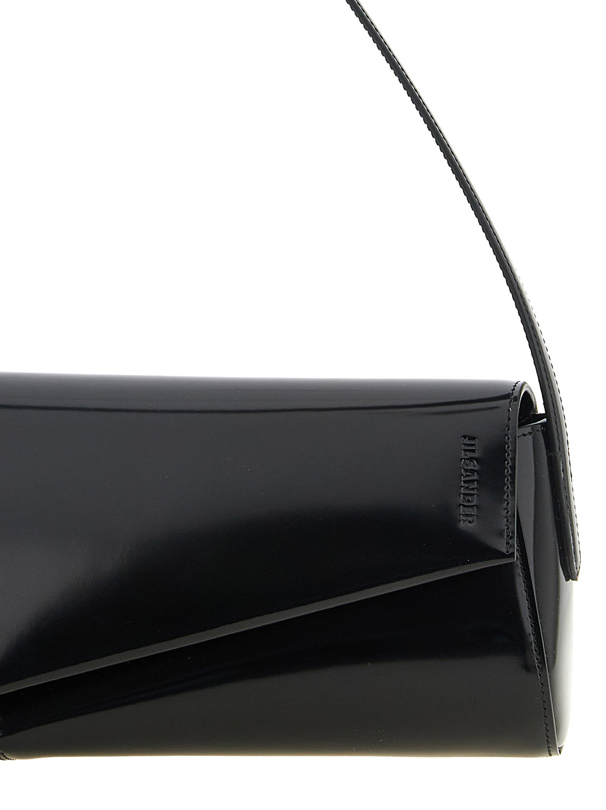 Jil Sander Kante Shoulder Bag - Timeless Black Calfskin Elegance
