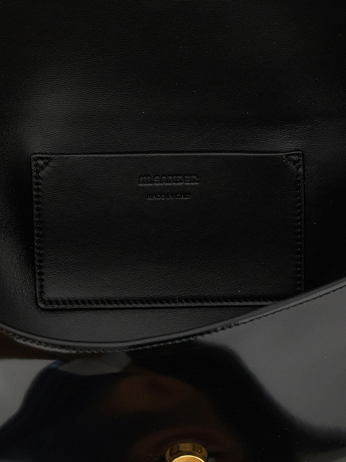 Jil Sander Black Calfskin Shoulder Bag - Sculptural Elegance