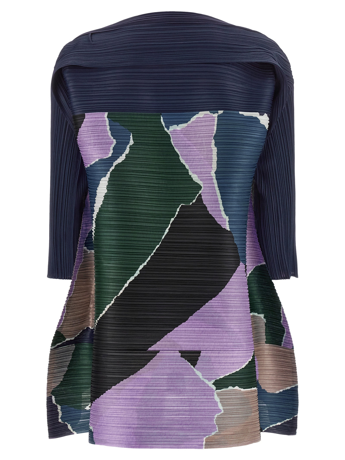 Pleats Please Issey Miyake Multicolor Midi Dress - Timeless Elegance