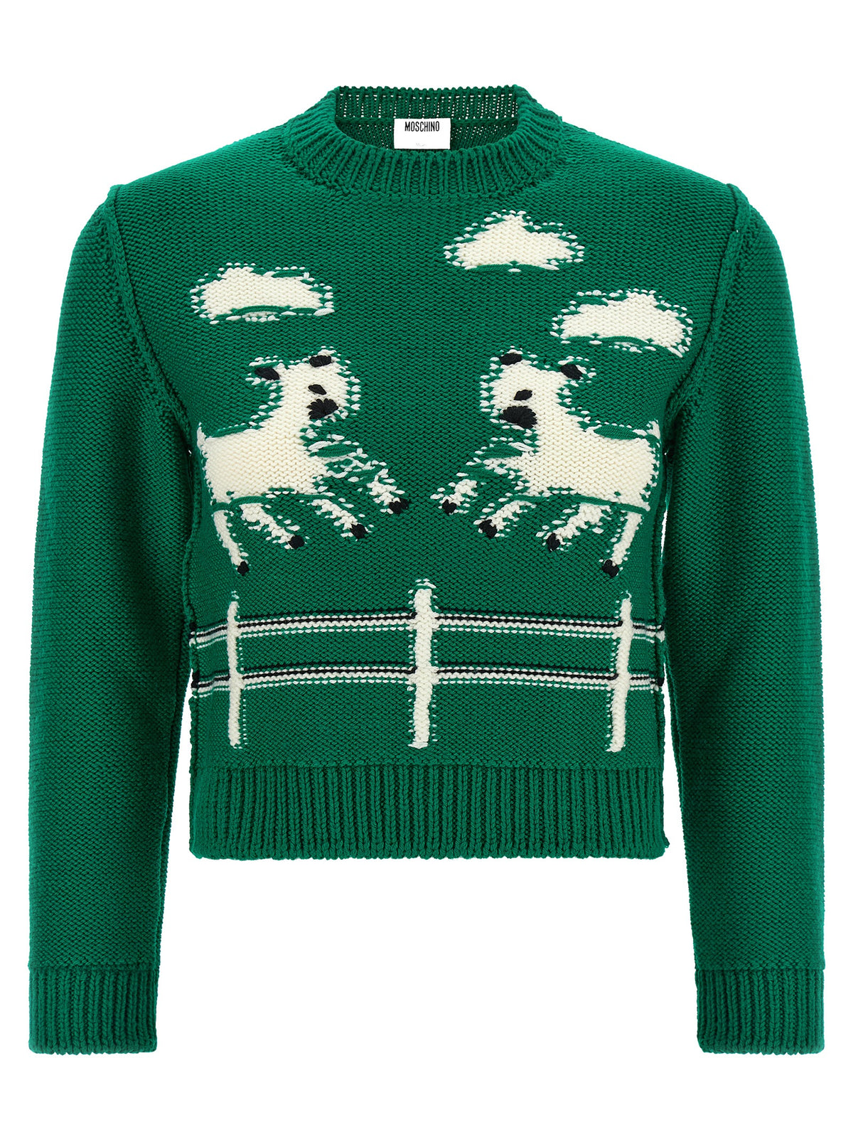 Moschino Bicolor Virgin Wool Cardigan - Timeless Luxury Elegance