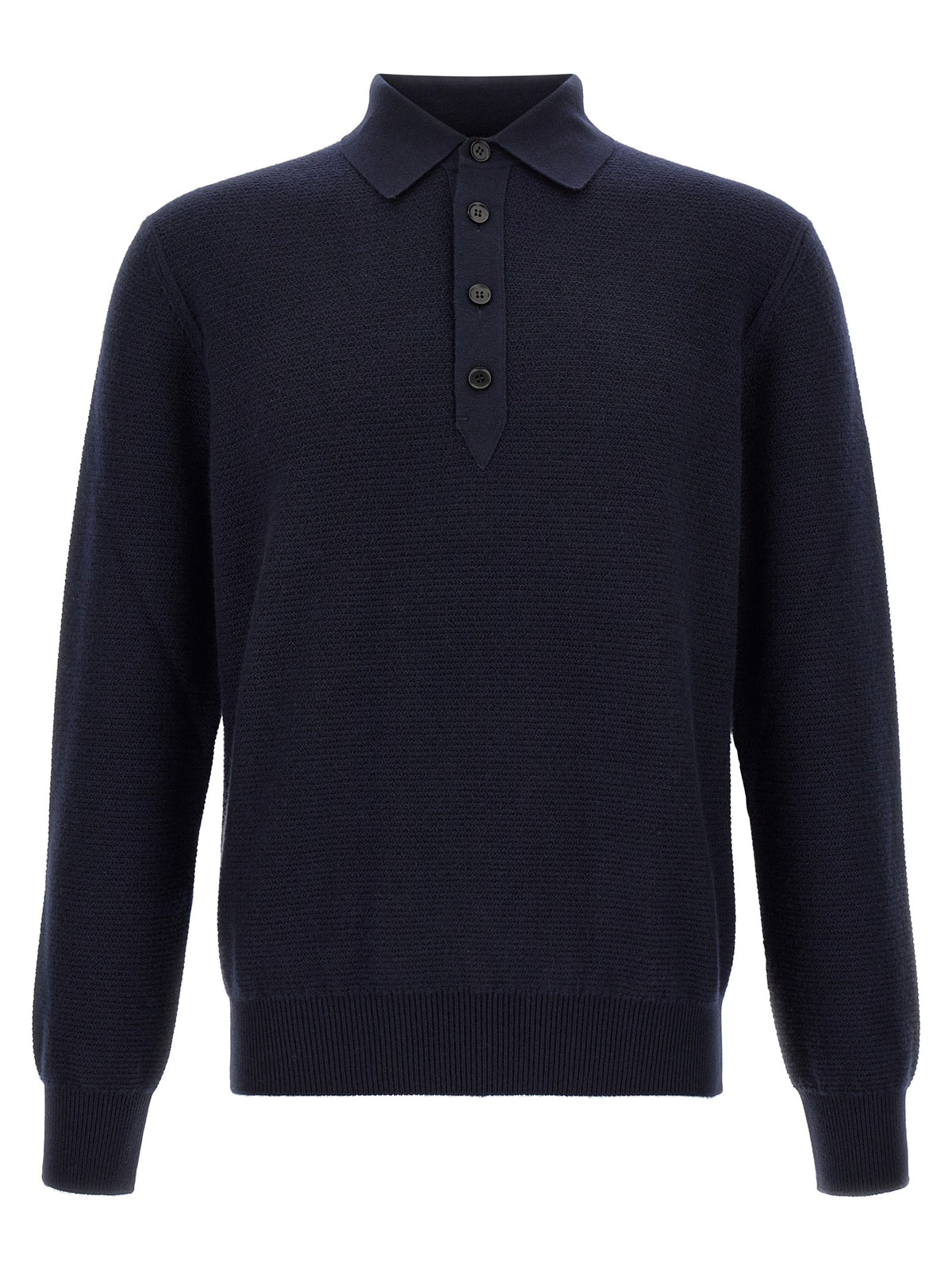 ZEGNA Blue Cashmere Polo Shirt - Elevate Your Luxe Wardrobe