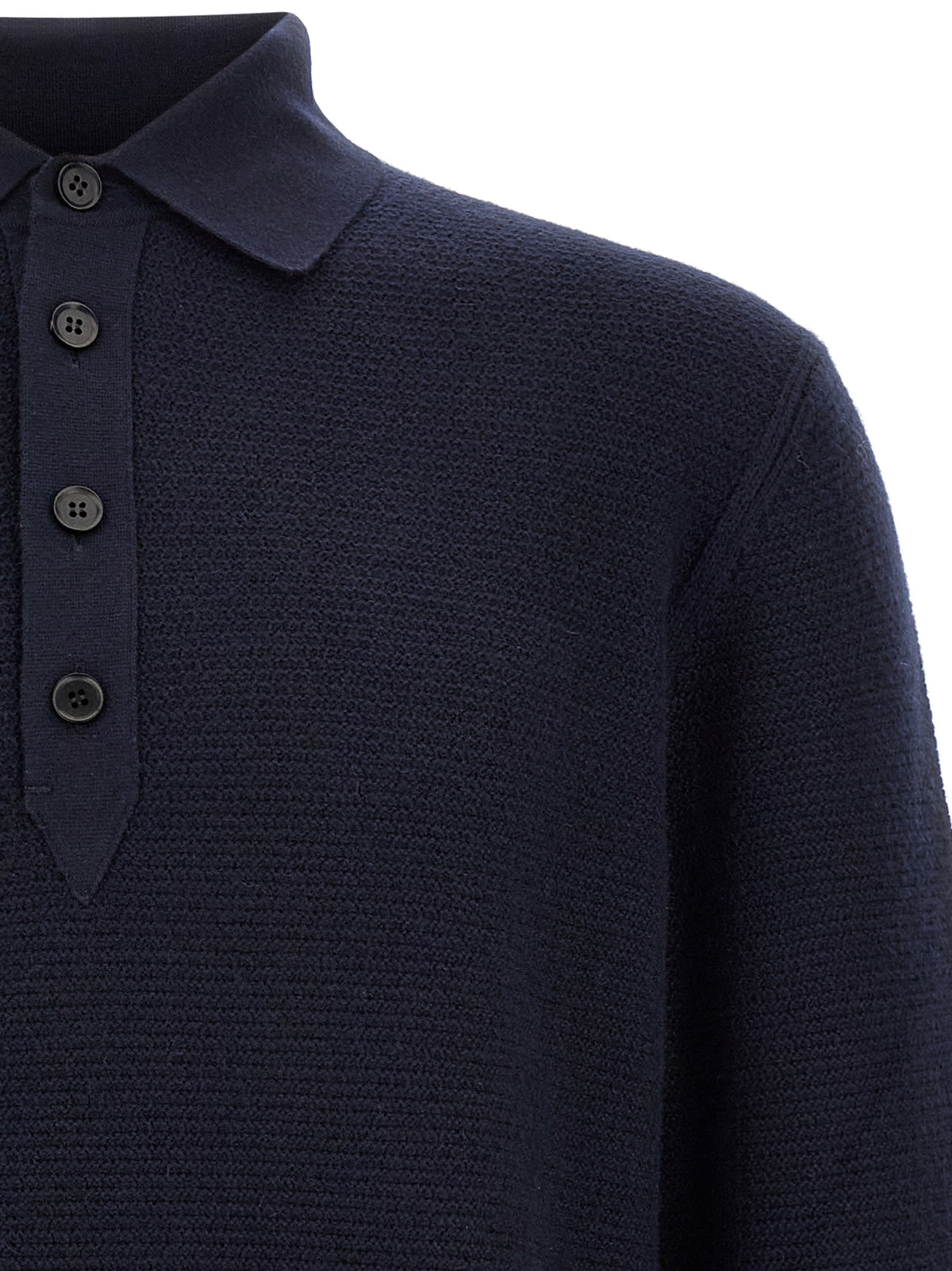 ZEGNA Blue Cashmere Polo Shirt - Elevate Your Wardrobe Elegantly
