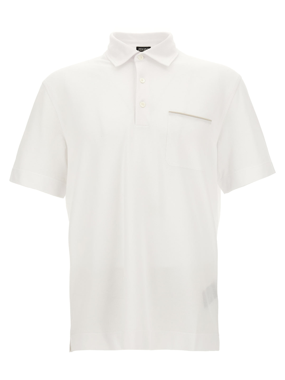 ZEGNA White Cotton Polo Shirt - Timeless Elegance Redefined