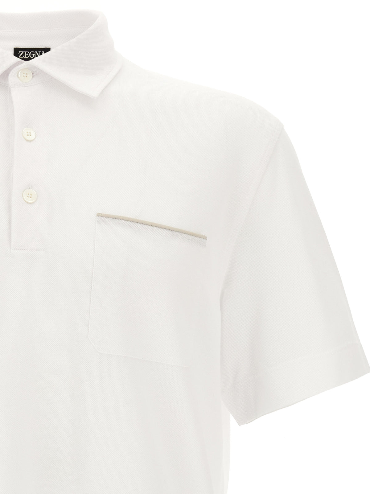 ZEGNA White Cotton Polo Shirt - Timeless Elegance Redefined