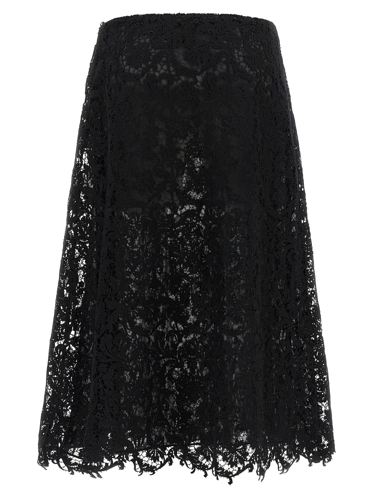 Fendi Black Cotton Midi Skirt - Timeless Elegance Redefined