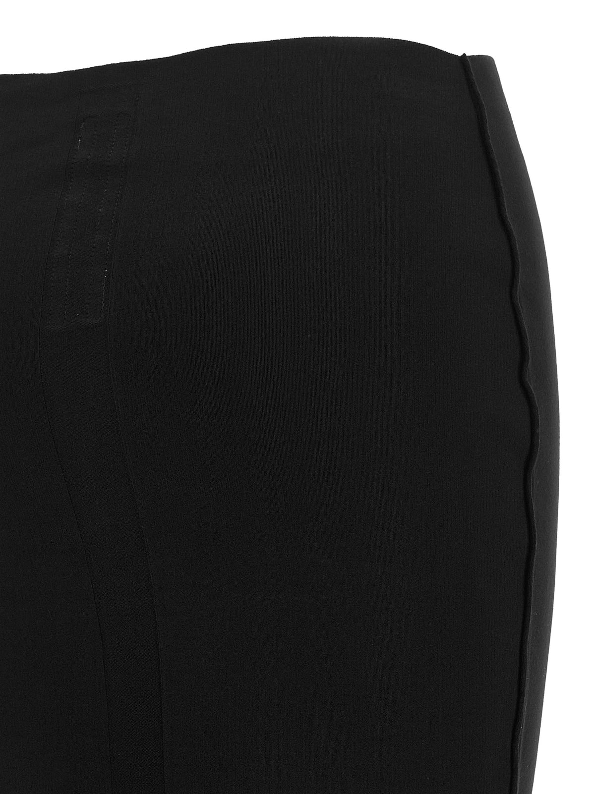 Rick Owens Black Viscose Mini Skirt - Timeless Elegance Redefined