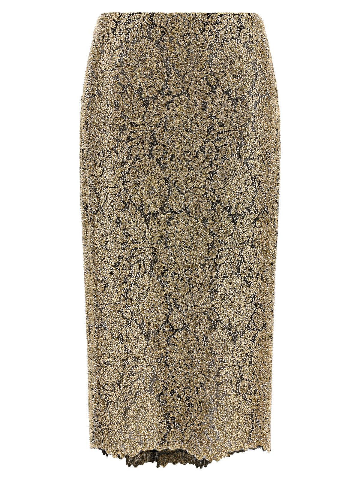 Ermanno Scervino Gold Midi Skirt - Timeless Elegance Redefined