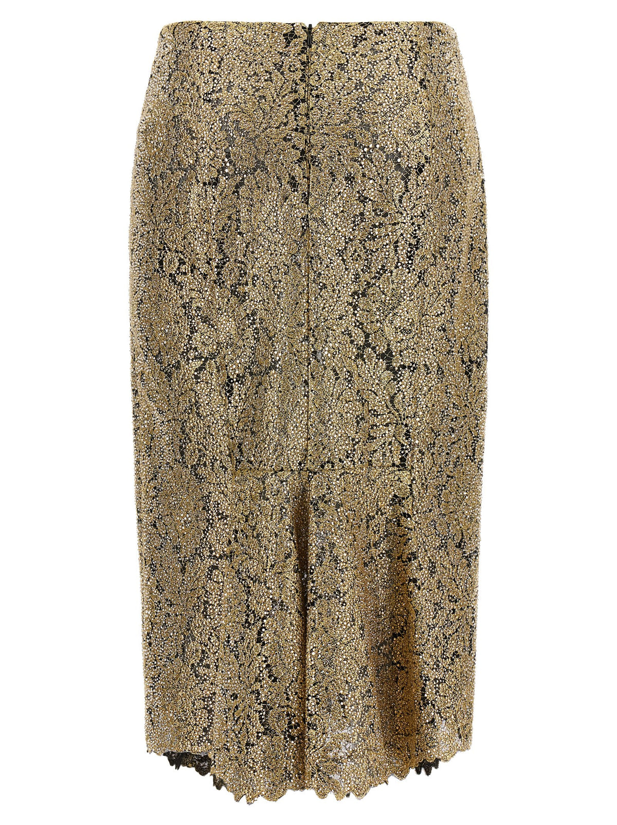 Ermanno Scervino Gold Midi Skirt - Timeless Elegance Redefined