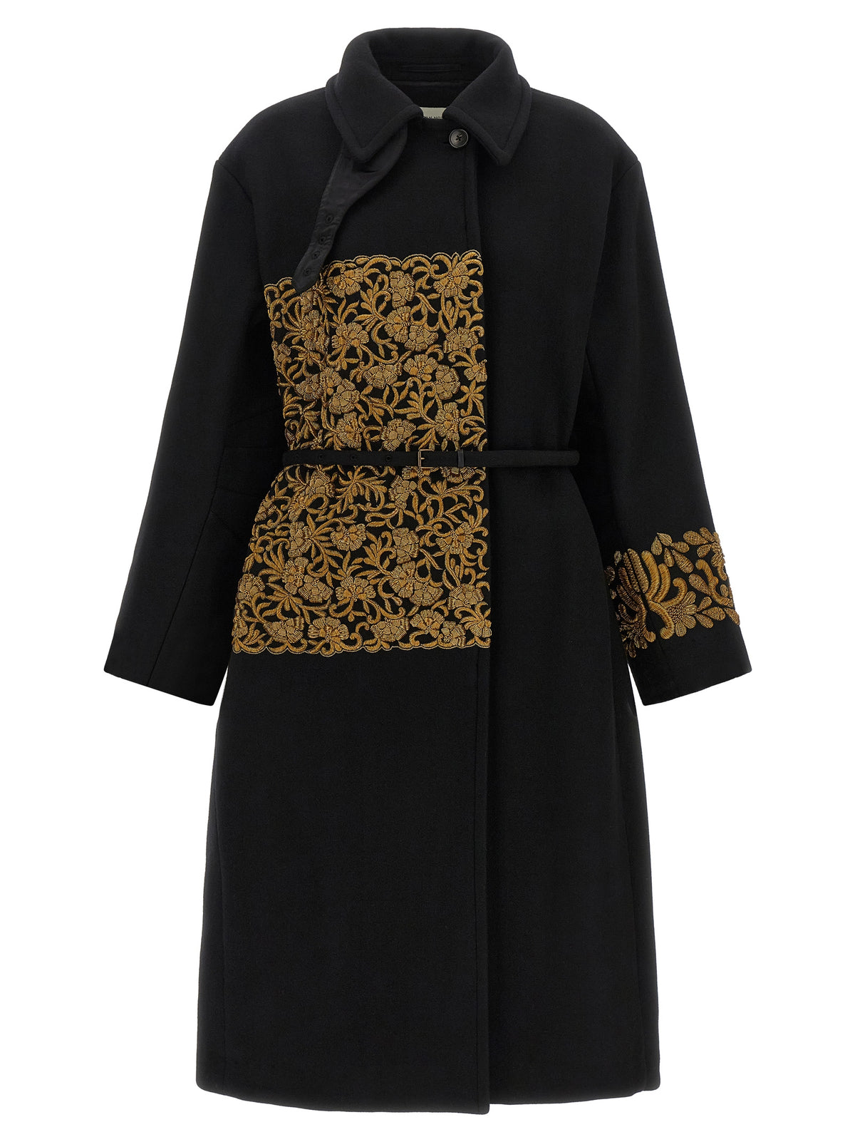 Dries Van Noten Black Wool Coat - Timeless Elegance Redefined