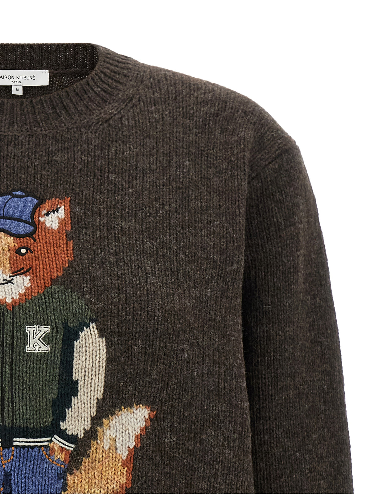 Maison Kitsuné Brown Wool Cardigan - Timeless Luxury Knitwear