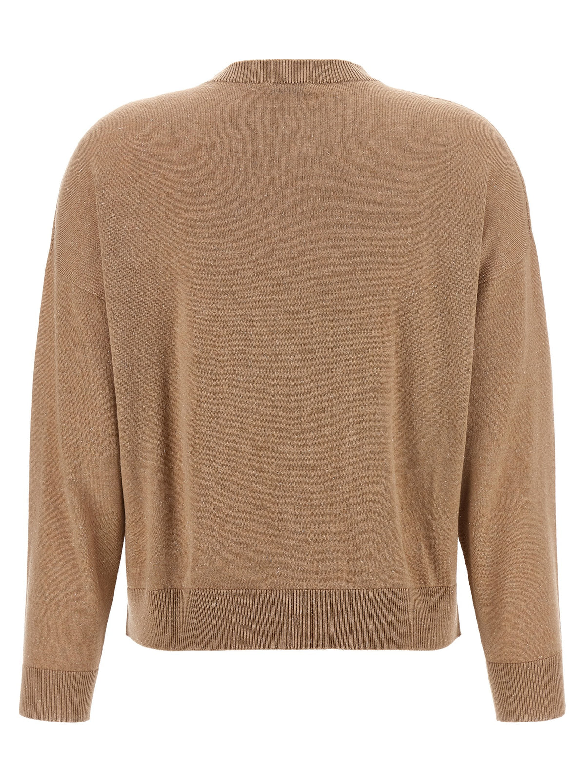 Discover the Peserico Beige Virgin Wool Cardigan, a luxurious blend of virgin wool and metallic thread, embodying sophisticated craftsmanship for timeless elegance.