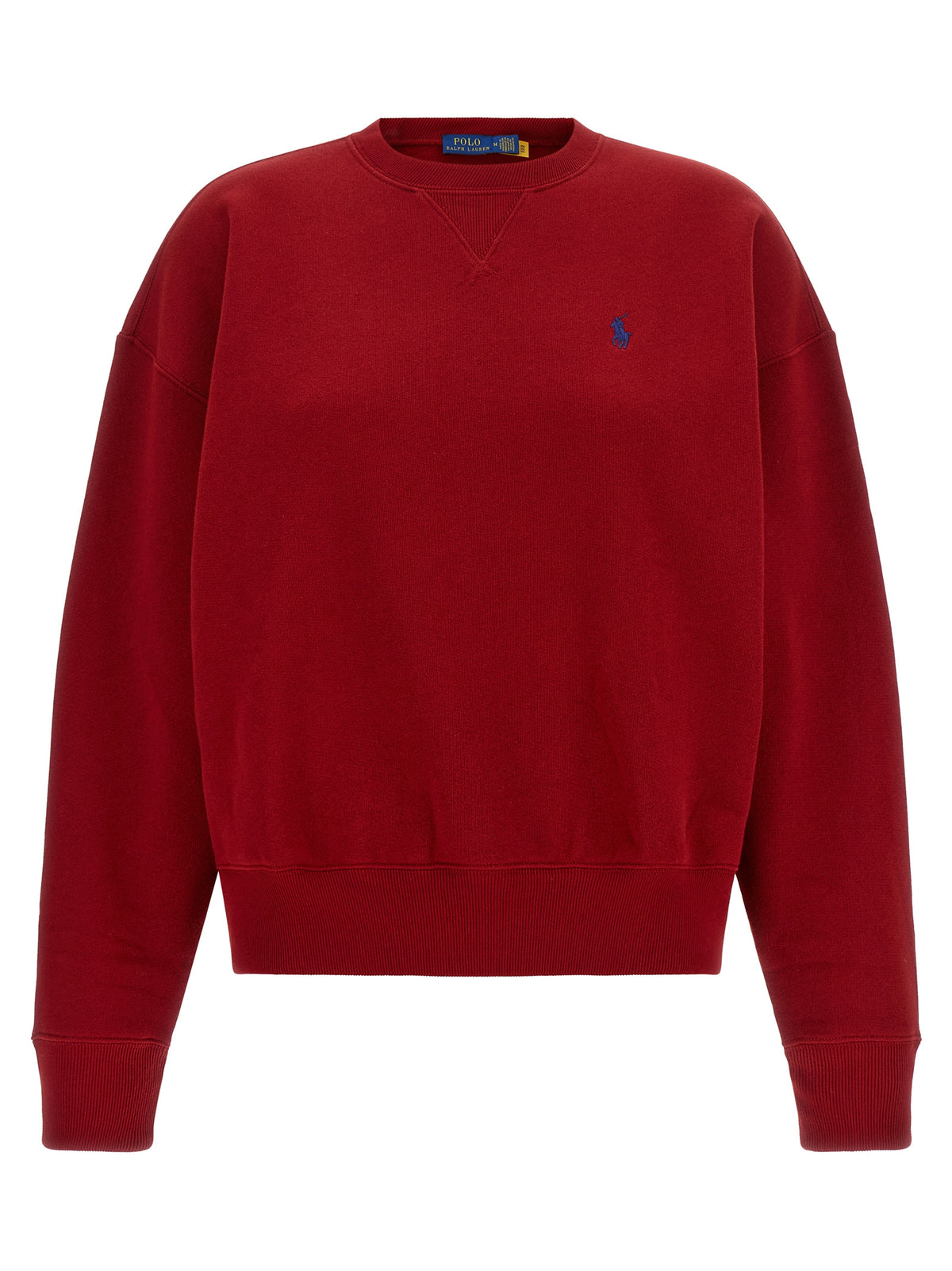 Polo Ralph Lauren Red Cotton Sweatshirt - Luxury Casual Elegance