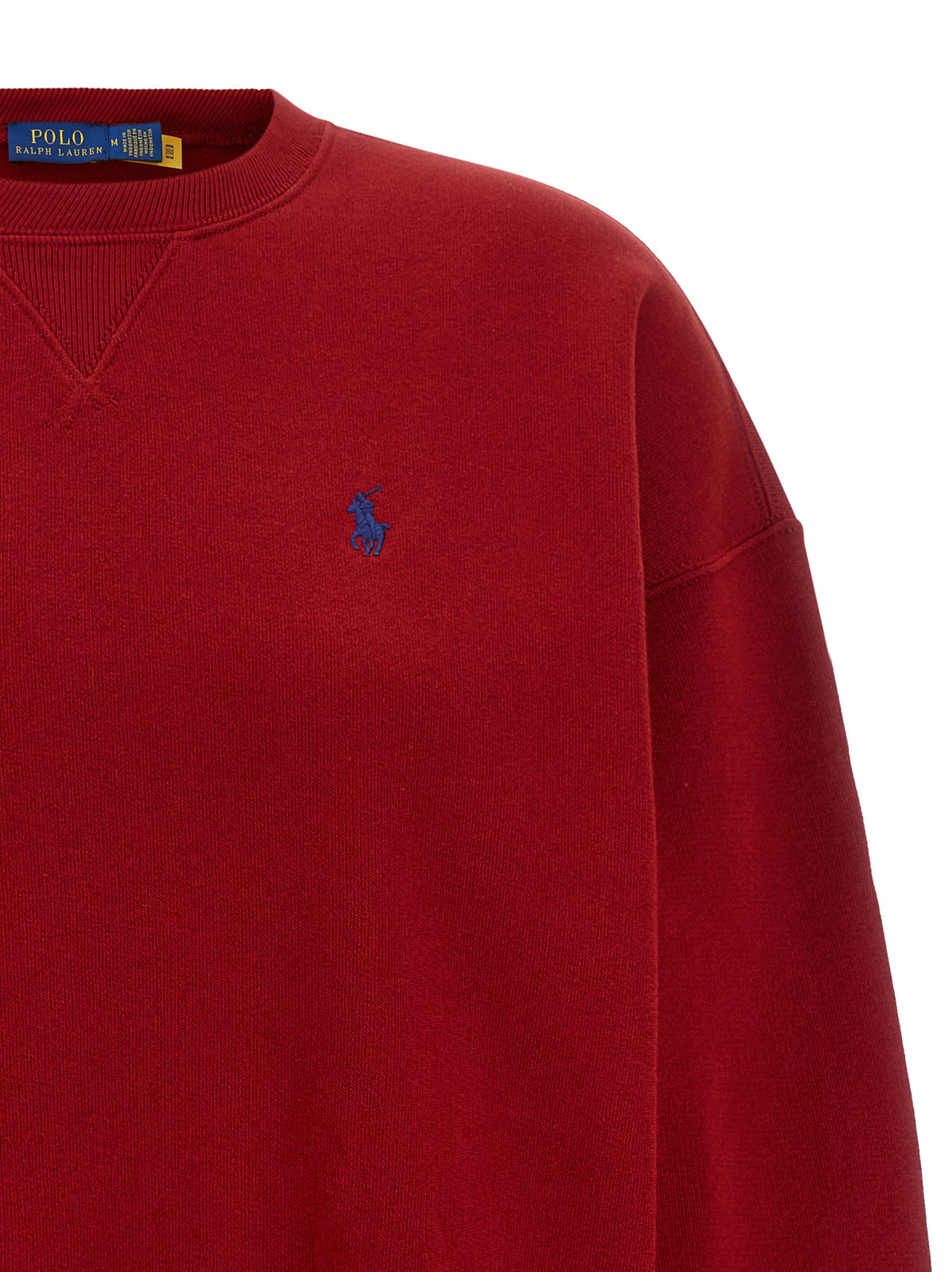 Polo Ralph Lauren Red Cotton Sweatshirt - Luxury Casual Elegance