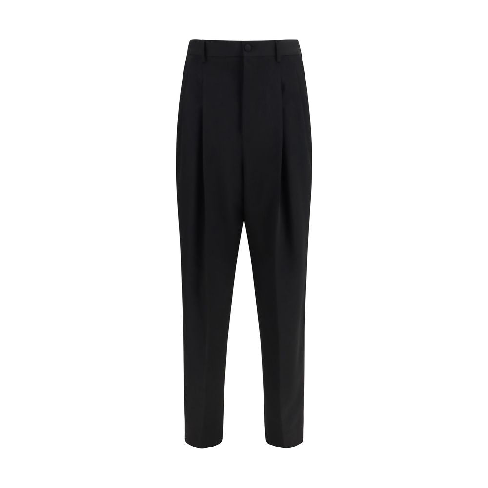 Dolce & Gabbana Black Wool Dress Pants - Timeless Elegance
