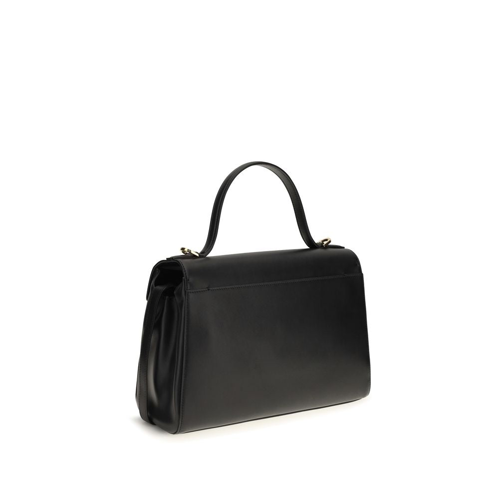 Savette Black Calf Leather Shoulder Bag - Timeless Luxury Elegance